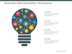 Business idea generation techniques powerpoint slide templates