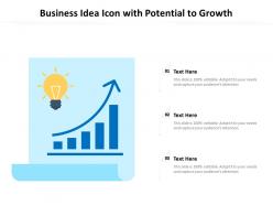 Business Idea Icon With Potential To Growth