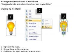 90932336 style variety 3 idea-bulb 1 piece powerpoint presentation diagram infographic slide