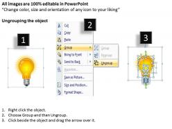 58881482 style variety 3 idea-bulb 1 piece powerpoint presentation diagram infographic slide