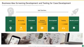 Business Idea Screening Development And Testing For Case Set 1 Innovation Product Development