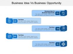Business idea vs business opportunity ppt powerpoint presentation layouts elements cpb