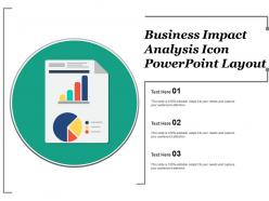 Business impact analysis icon powerpoint layout
