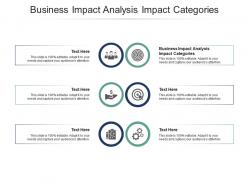 Business impact analysis impact categories ppt powerpoint presentation layouts gallery cpb