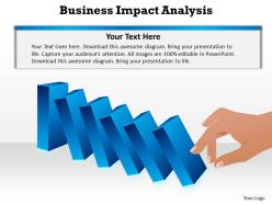 business impact dominoes falling cause and effect analysis powerpoint diagram templates graphics 712