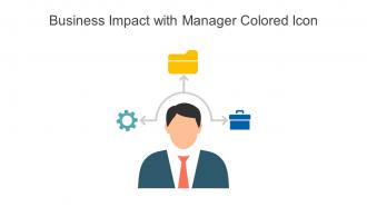 Business Impact With Manager Colored Icon In Powerpoint Pptx Png And Editable Eps Format