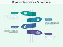Business implications arrows form
