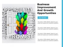 Business Improvement And Growth Opportunities