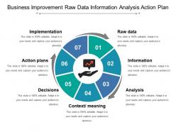 Business improvement raw data information analysis action plan