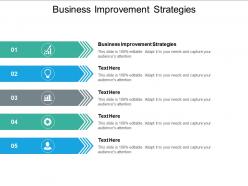 Business improvement strategies ppt powerpoint presentation icon information cpb