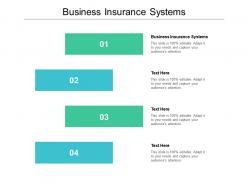Business insurance systems ppt powerpoint presentation visual aids deck cpb
