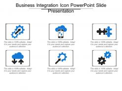 Business integration icon powerpoint slide presentation