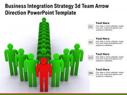 Business Integration Strategy 3d Team Arrow Direction Powerpoint Template
