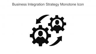 Business Integration Strategy Monotone Icon In Powerpoint Pptx Png And Editable Eps Format