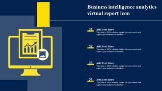Business Intelligence Analytics Virtual Report Icon