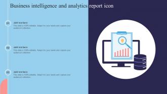 Business Intelligence And Analytics Report Icon