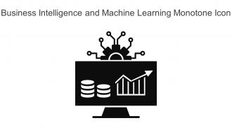 Business Intelligence And Machine Learning Monotone Icon In Powerpoint Pptx Png And Editable Eps Format