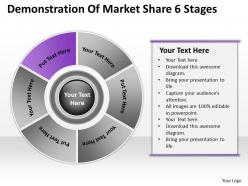 Business intelligence architecture diagram of market share 6 stages powerpoint templates