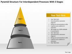 Business intelligence diagram for interdependent processes with 3 stages powerpoint templates