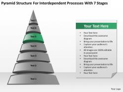 Business intelligence diagram for interdependent processes with 7 stages powerpoint templates