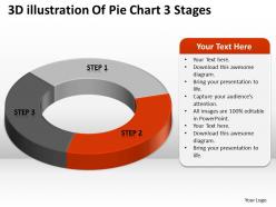 Business intelligence diagram of pie chart 3 stages powerpoint templates ppt backgrounds for slides