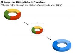 Business intelligence diagram of pie chart 3 stages powerpoint templates ppt backgrounds for slides