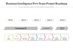 Business intelligence five years project roadmap