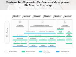 Business intelligence for performance management six months roadmap