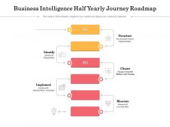 Business Intelligence Half Yearly Journey Roadmap