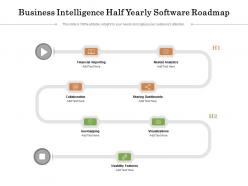 Business intelligence half yearly software roadmap