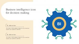 Business Intelligence Icon For Decision Making