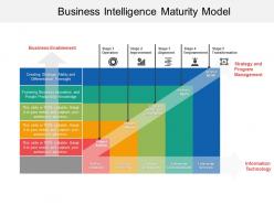 Business intelligence maturity model