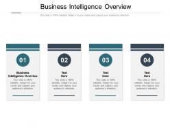 Business intelligence overview ppt powerpoint presentation ideas tips cpb