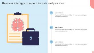 Business Intelligence Report For Data Analysis Icon