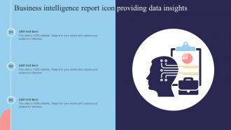 Business Intelligence Report Icon Providing Data Insights