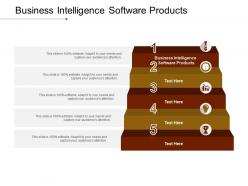 Business intelligence software products ppt powerpoint presentation model visuals cpb
