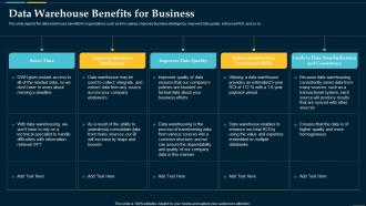 Business Intelligence Solution Data Warehouse Benefits For Business