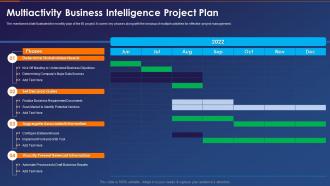 Business Intelligence Transformation Toolkit Multiactivity Business Intelligence Project Plan