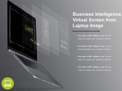 Business intelligence virtual screen from laptop image