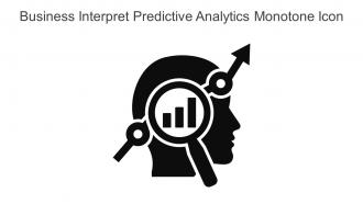 Business Interpret Predictive Analytics Monotone Icon In Powerpoint Pptx Png And Editable Eps Format