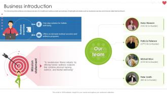 Business Introduction Fitness And Wellness Startup Go To Market Strategy GTM SS