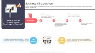 Business Introduction It Startup Go To Market Strategy GTM SS