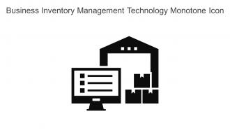Business Inventory Management Technology Monotone Icon In Powerpoint Pptx Png And Editable Eps Format