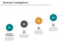 Business investigations ppt powerpoint presentation gallery good cpb