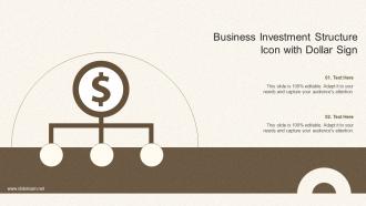 Business Investment Structure Icon With Dollar Sign