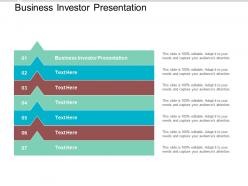 Business investor presentation ppt powerpoint presentation pictures deck cpb