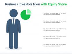 Business investors icon with equity share