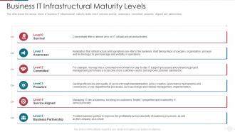 Business IT Infrastructural Maturity Levels IT Capability Maturity Model For Software Development Process
