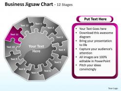 Business jigsaw chart 12 stages powerpoint templates graphics slides 0712