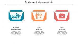 Business judgement rule ppt powerpoint presentation summary design templates cpb